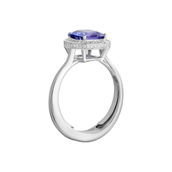Кольцо с танзанитом и бриллиантами, R0070-37/4
