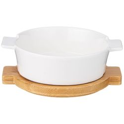 САЛАТНИК С РУЧКАМИ LEFARD "NATIVE" НА ДЕРЕВ. ПОДСТАВКЕ 15,3*12,9*5,5 СМ (КОР=36ШТ.)