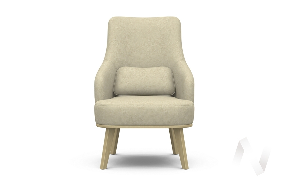 Кресло отдыха Комфорт-5 высокая спинка (бесцветный лак/PLUSH CREAM)