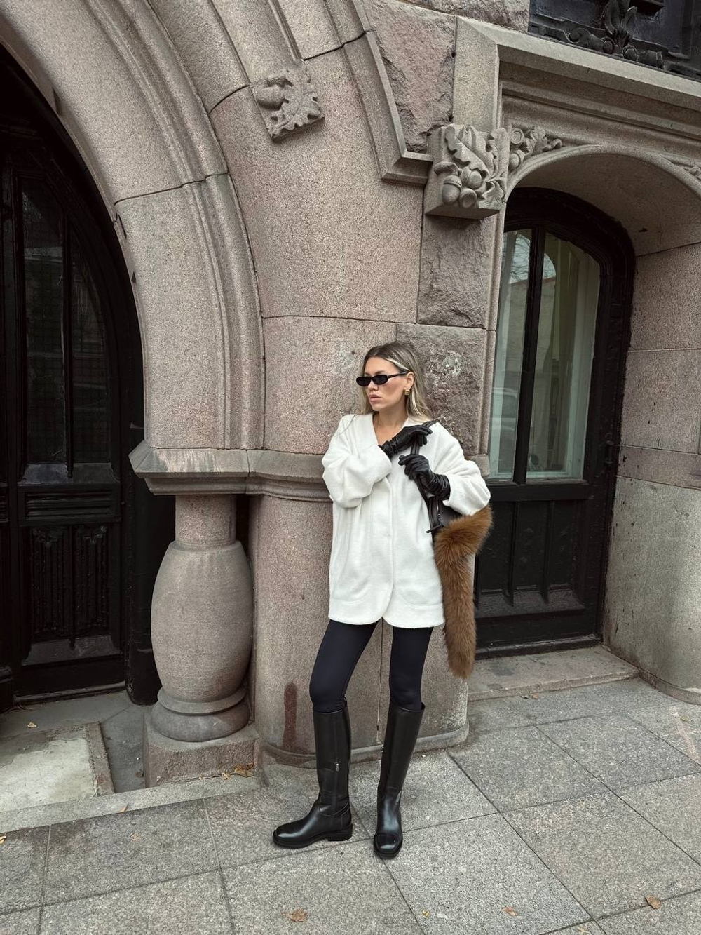 Сапоги трубы из натуральной кожи