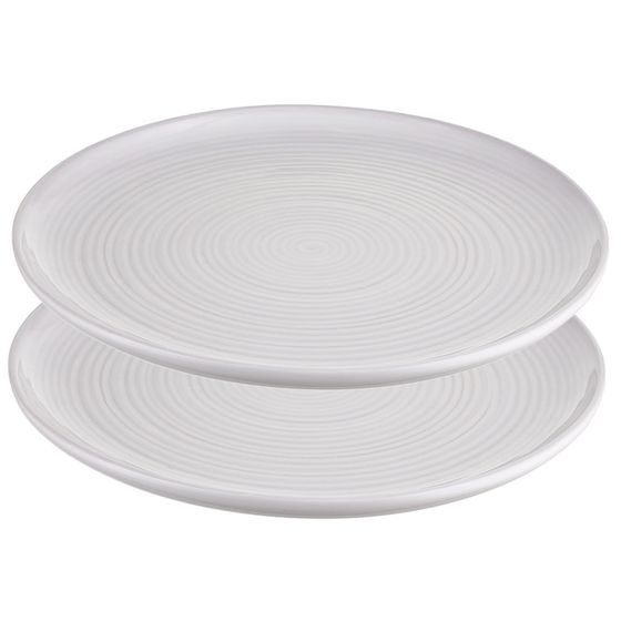 Набор обеденных тарелок in the village, D28 см, белые, 2 шт.