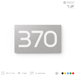 Номер на дверь 370, табличка на дверь для офиса, квартиры, кабинета, аудитории, склада, серая 120х70 мм, Айдентика Технолоджи