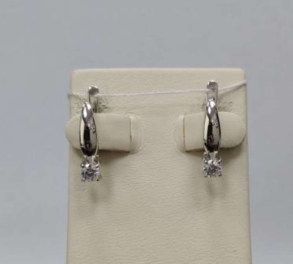 Серьги из золота с фианитами