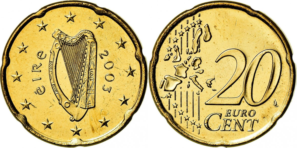 Ирландия 20 евроцентов, 2002-2006 XF
