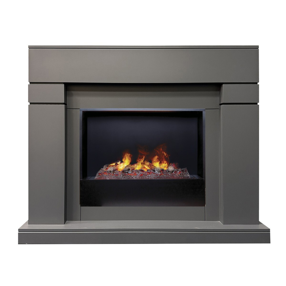 Электрокамин RealFlame Lindelse 26 GR серый, графит c очагом 3D Cassette 630