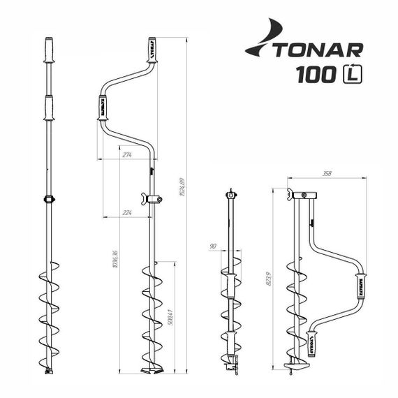 Ледобур Тонар ЛР-100 (левое вращение) LK-100L