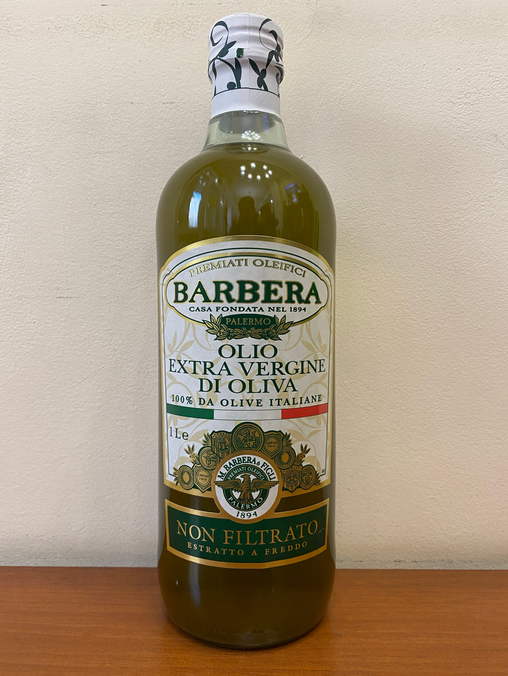 Оливковое масло BARBERA Non Filtrato (нефильтрованное) Extra Virgin 1 л Италия