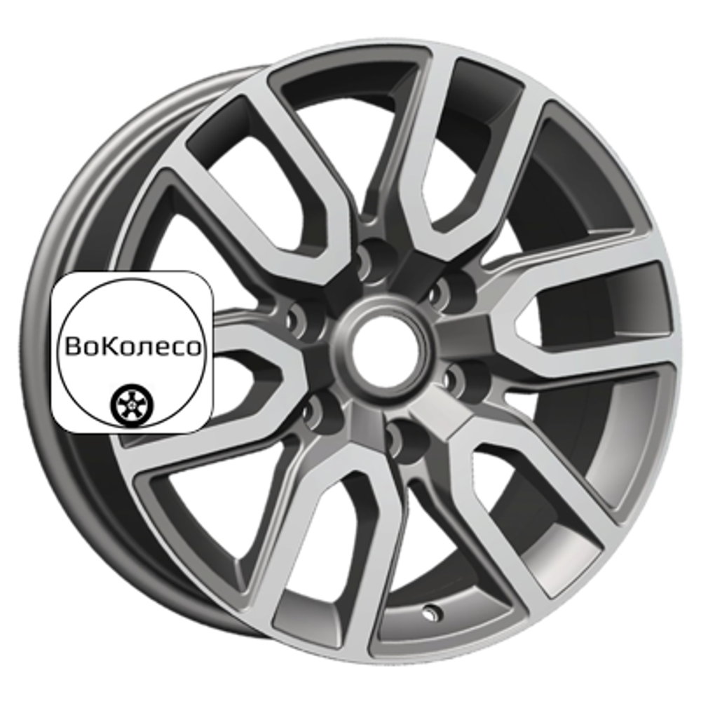 8x17/6x139,7 ET30 D106,1 KHW1723 (JAC T6 Pickup) Gray-FP Khomen Wheels