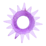 Фиолетовое гелевое эрекционное кольцо-солнце ToyFa Basic 818004-4
