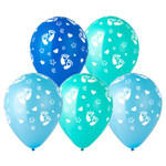Шар латексный 30см Пяточки Мальчик (Голубой)
