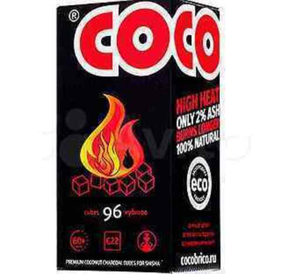 Уголь натуральный "Cocobrico" Кокосовый (96шт)