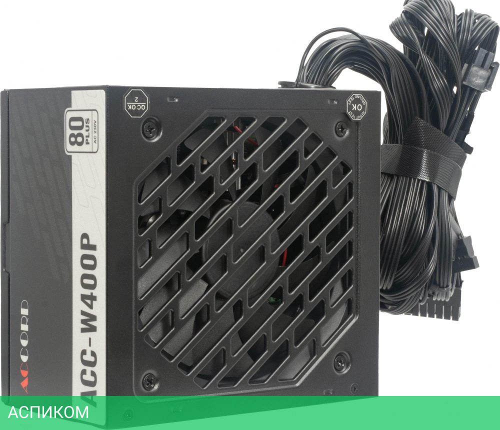 Блок питания Accord ATX 80 Plus 400W White (ACC-W400P)