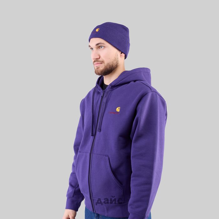 Шапка Carhartt WIP American Script Beanie артикул:I034235_aura - купить в магазине Дайс