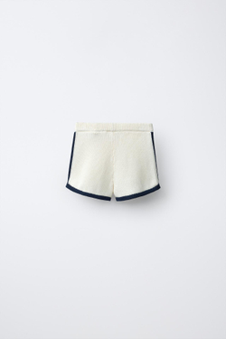ZARA ТРИКОТАЖНЫЕ ШОРТЫ-БЕРМУДЫ PENN ©, ЭКРЮ
