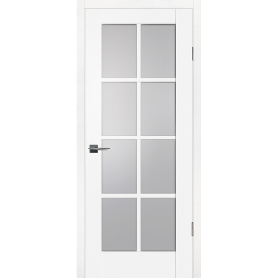 Фото межкомнатной двери экошпон Profilo Porte PSC-41 белая остеклённая