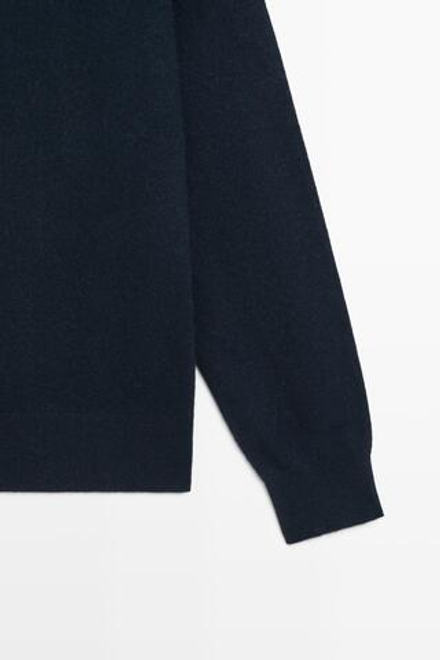 Massimo Dutti Свитер из 100% кашемира, глубокий синий