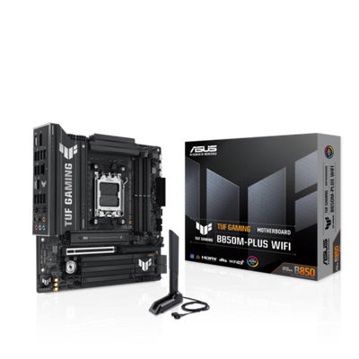 Материнская плата ASUS TUF GAMING B850M-PLUS WIFI AM5 4xDDR5 4xSATA 3xM.2 HDMI DP m-ATX