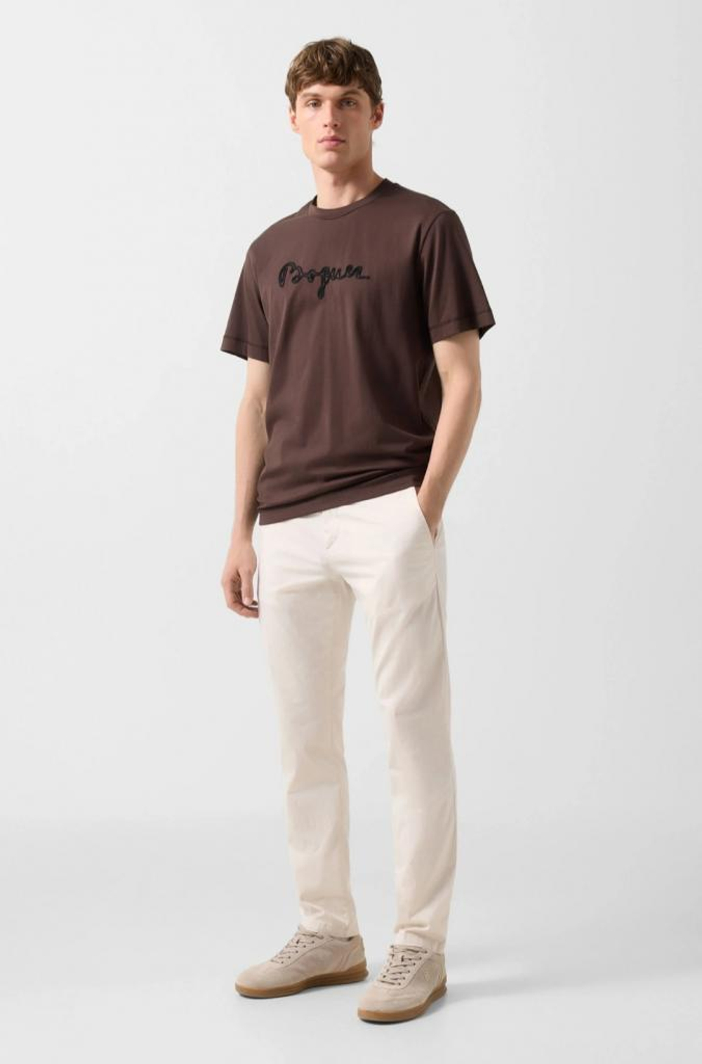 Футболка BOGNER LUKAS-1 в темно-коричневом цвете