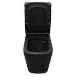 Унитаз напольный Azario Black King AZ-8303-D черный матовый, безободковый, с бачком, с крышкой микролифт