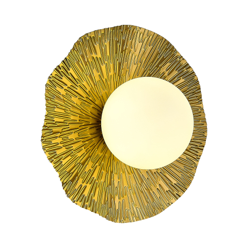 Светильник с лампой, латунь, белый, LOREA, G9, 5