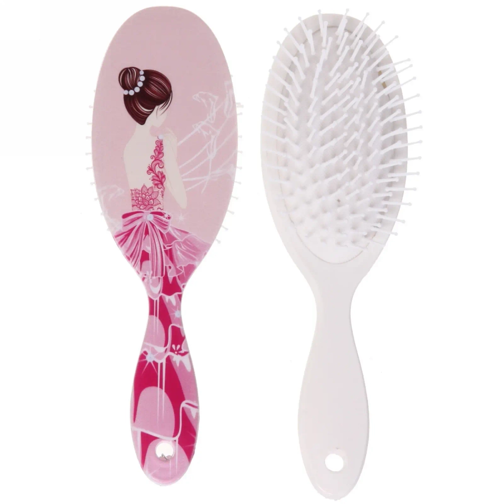Расчёска массажная «Stylish hair - Девушки», микс 4 вида, овал, 22*7 см