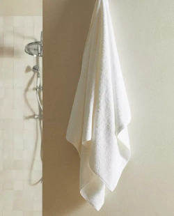 ZARA HOME ОДНОТОННОЕ ПОЛОТЕНЦЕ, БЕЛЫЙ