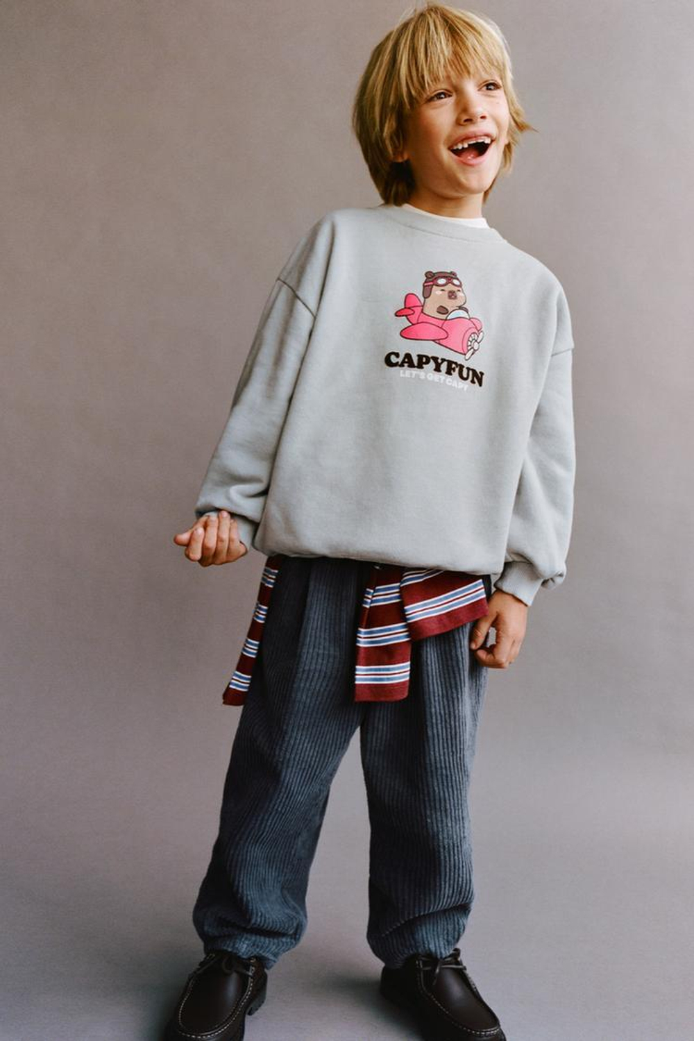 ZARA БРЮКИ BALLOON ИЗ ПЛОТНОГО ВЕЛЬВЕТА, СИНИЙ