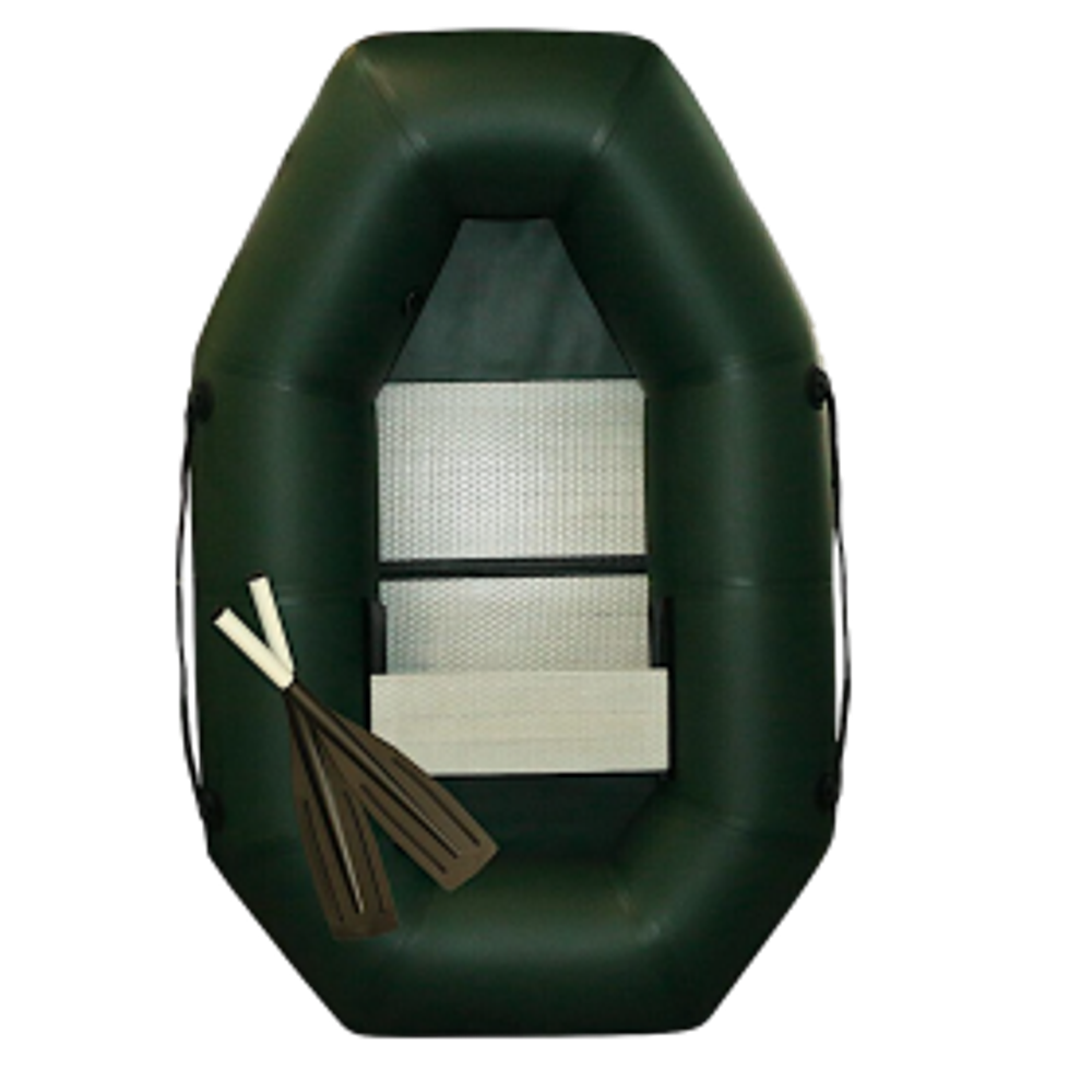 Лодка ПВХ Polar Bird Чирок Гребная PB-190Т Teal со стеклокомпозитной сланью и банкой Зелёная