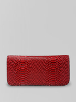 Сумка 6922 с выделкой под рептилию с застежкой из страз и длинной цепочкой