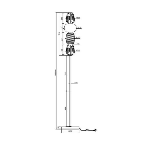 Торшер Maytoni Pattern MOD267FL-L32G3K