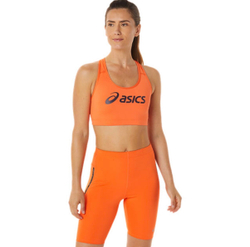ASICS, CORE LOGO BRA, NOVA ORANGE/NIGHT SHADE, WOMEN, M