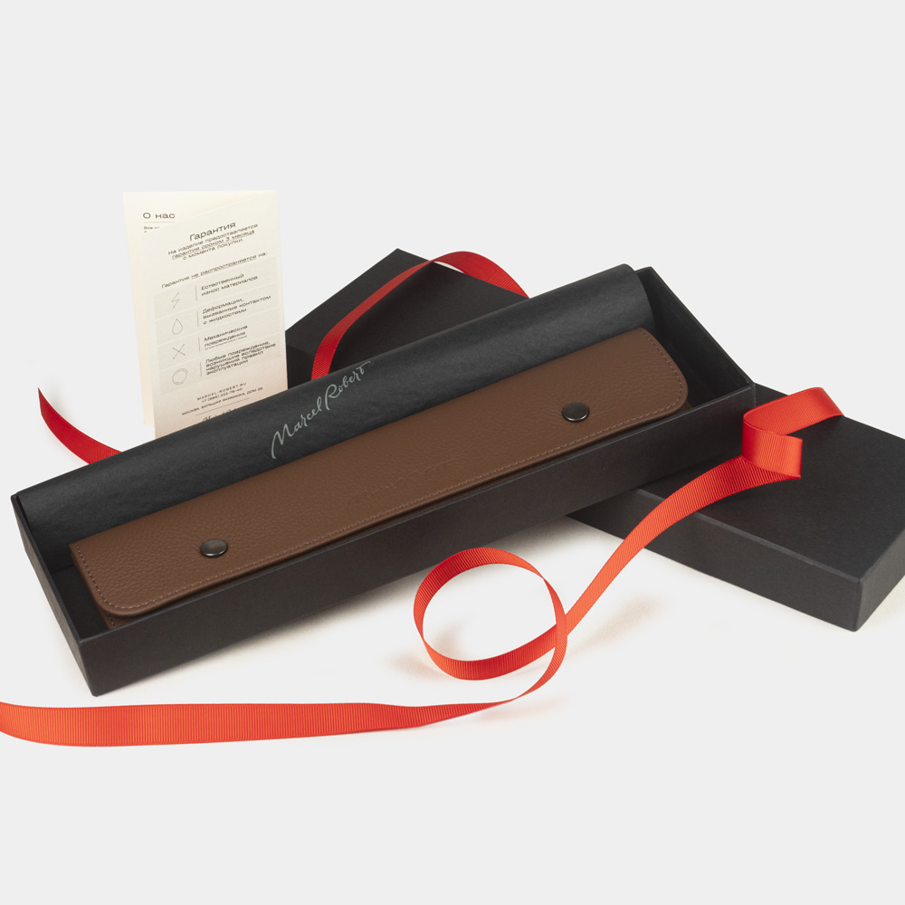 Чехол для хранения наручных часов и ремешков из кожи теленка, цвета шоколад