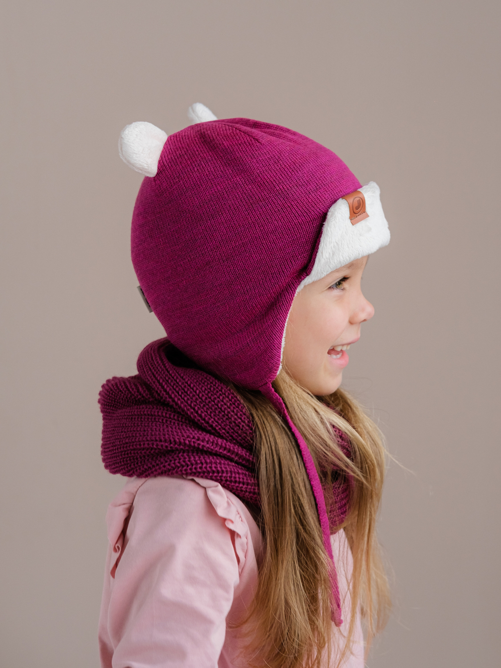 Снуд-резинка вязаный (Малина)