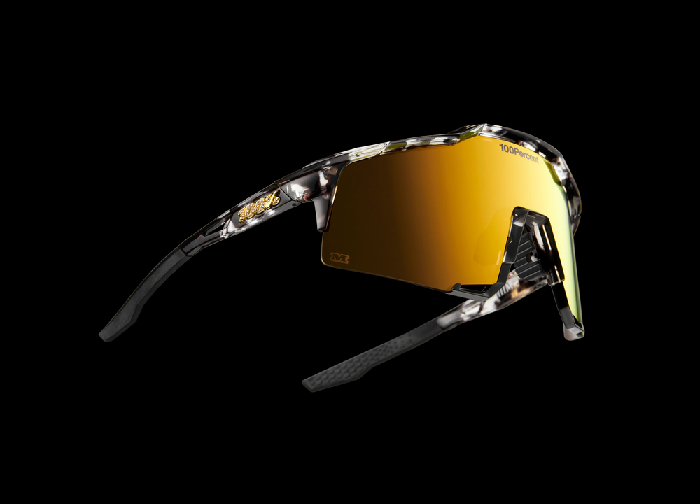 Спортивные очки с диоптриями 100% SPEEDCRAFT Money Mike 3 Polished Black Tortoise - HiPER 24K Gold Mirror Lens