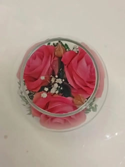 натуральные цветы в стекле, вакуум