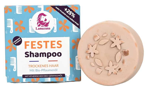 Твердый шампунь Lamazuna для сухих волос - Слива и герань, 70 мл