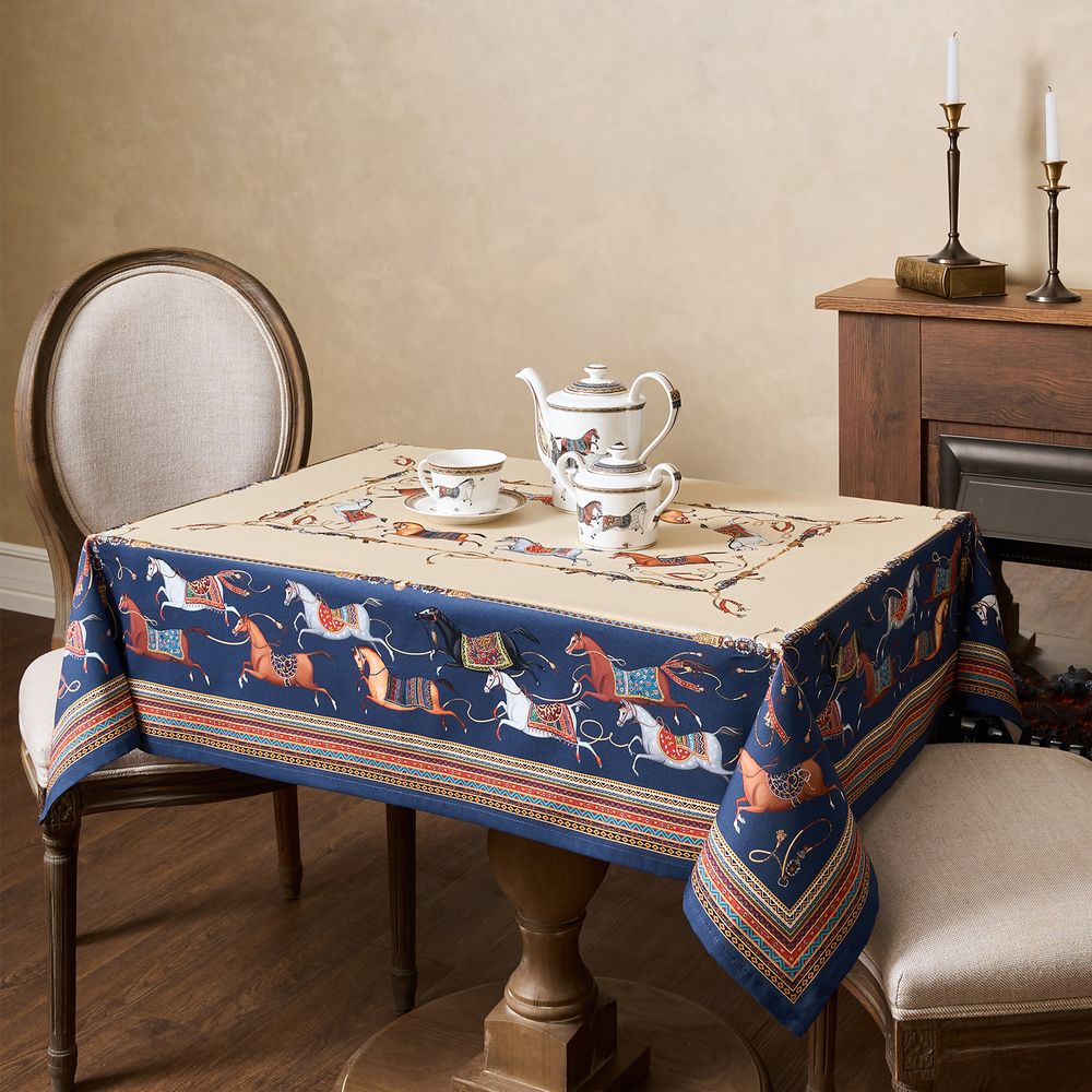 СКАТЕРТЬ "PASSAGE" 110Х140СМ ,БЕЖЕВЫЙ,100% ХЛОПОК С ПРОПИТКОЙ,ТВИЛ