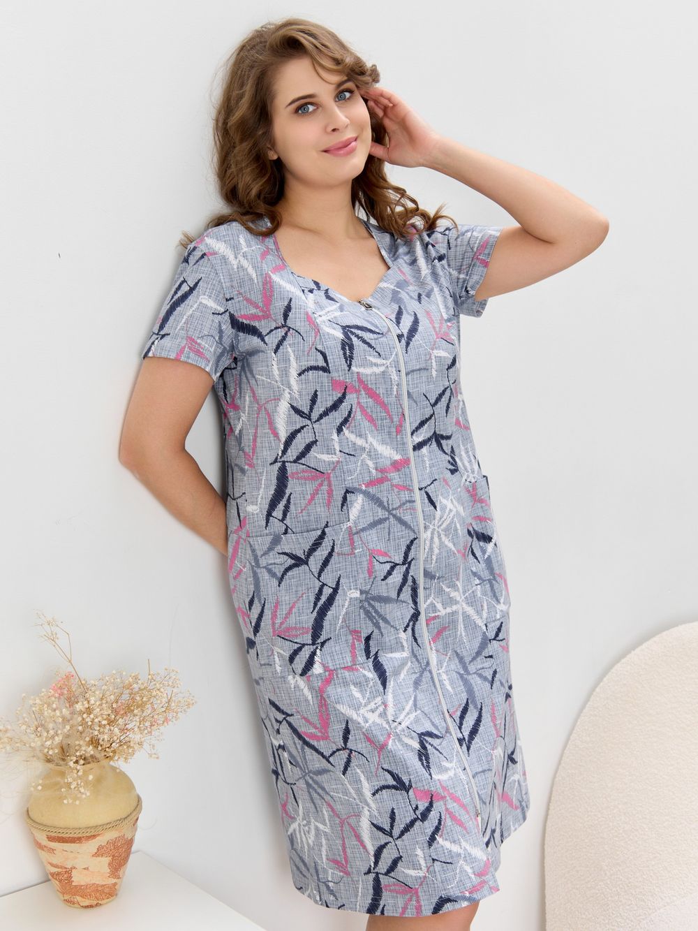 Халат Канон-1 Виотекс СЕРЫЙ