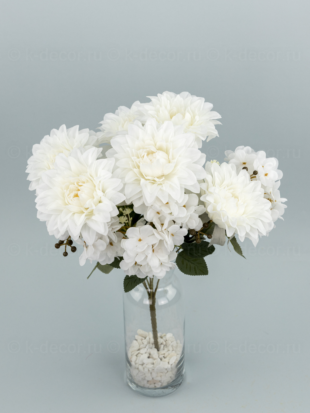 Букет георгины с гортензией