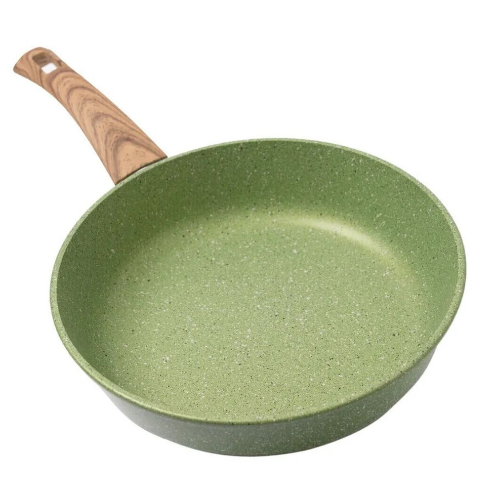 Сковорода алюминий, 24 см, антипригарное покрытие, Vari, Сила природы, SP31124, с деревянной ручкой