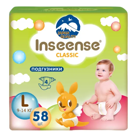Подгузники INSEENSE Classic L 58 шт.