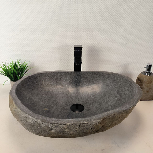 Раковина из речного камня RS-66038 58х46х15 из натурального камня
