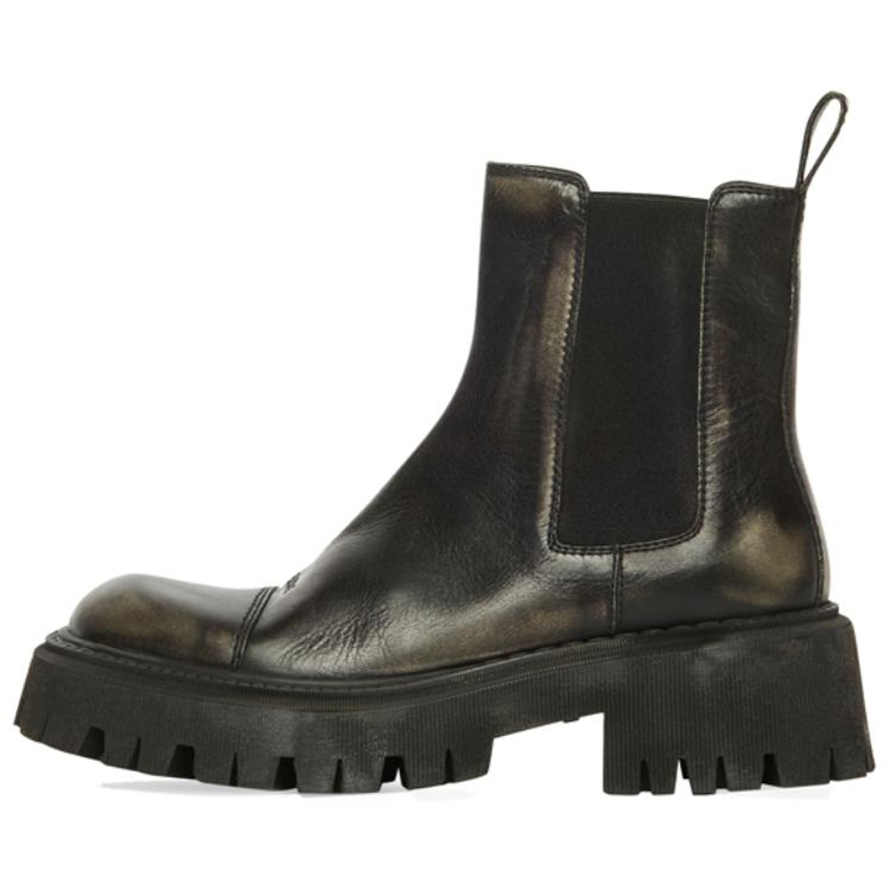 Balenciaga Tractor Short Chelsea Boots Women"s Black