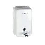 Диспенсер для мыла с кнопкой 1200 мл. нерж. сталь INOX 03001.W белый