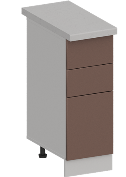 Кухня Модуль ШН3Я 300 Графит / Пудрово-розовый