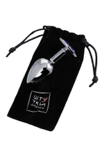 Анальная втулка с кристаллом Small фиолетовый 7 см