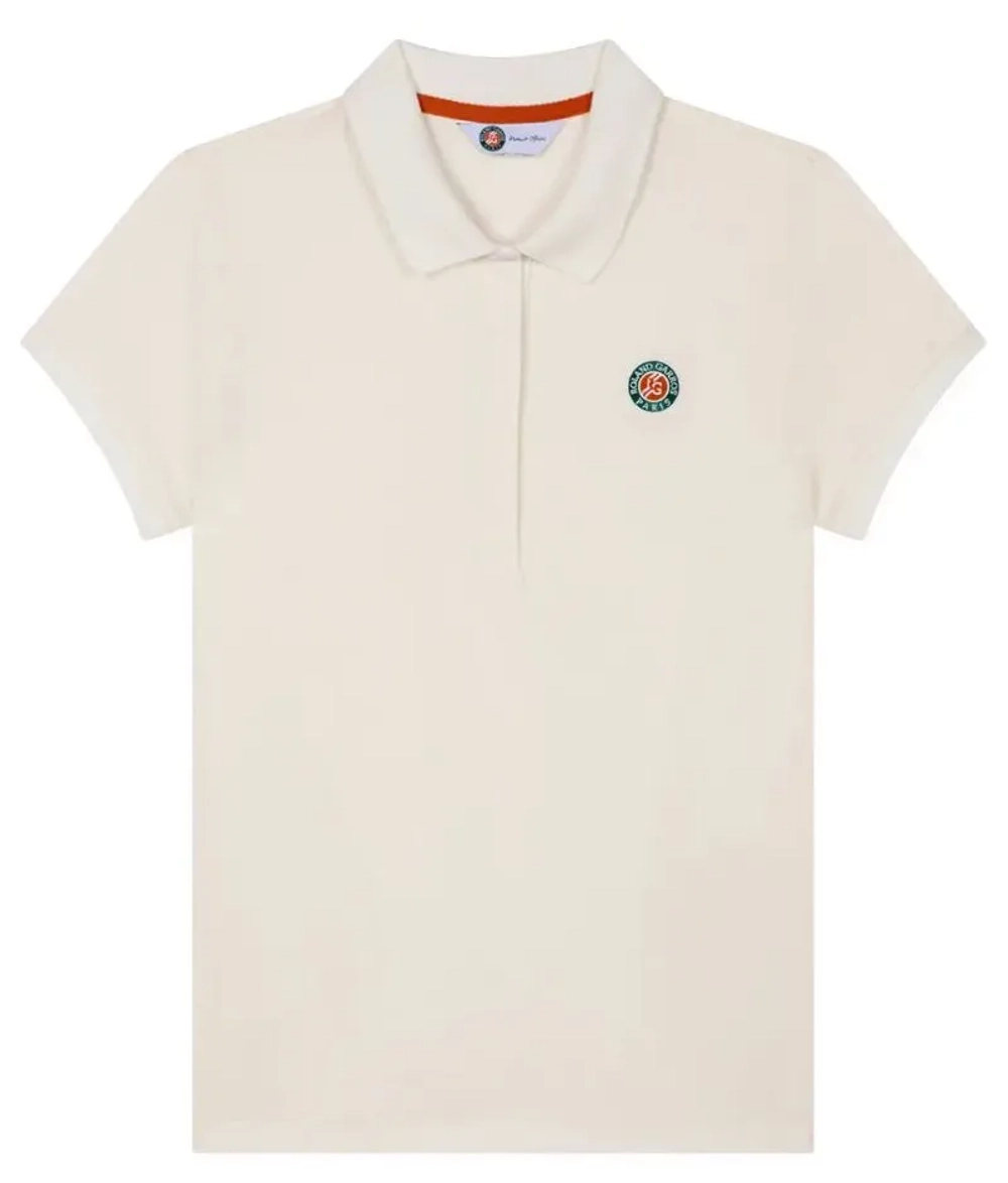 Женское поло Roland Garros Basic Islande - ecru
