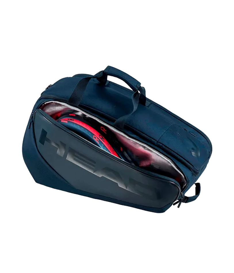 Сумка для падел Head Pro Padel Bag L NV Blue, термоотделение и вместимость на 4 ракетки