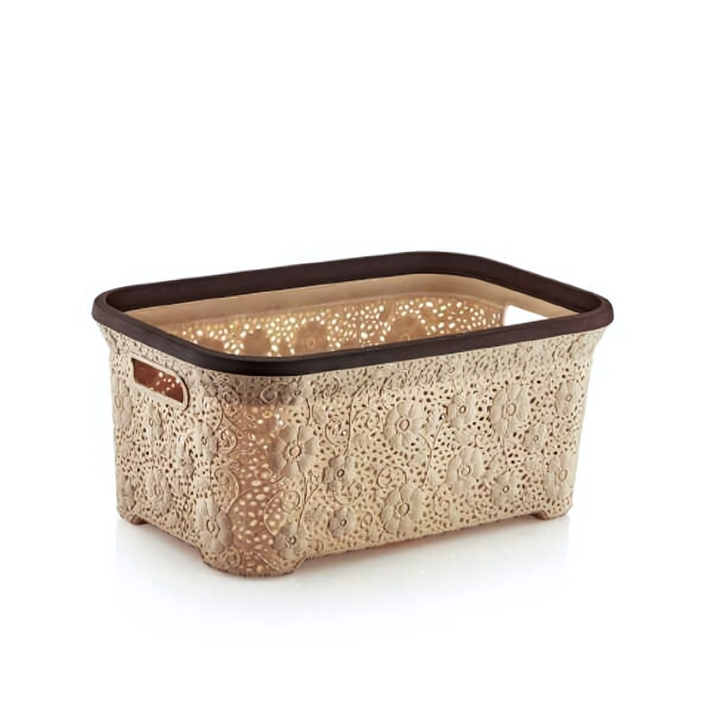 Корзина для белья Ажурная 35 лт бежевый