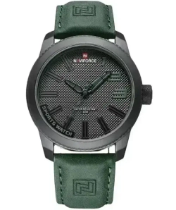 Часы наручные кварцевые NAVIFORCE на кожаном ремешке, серебристый/серый W8950-02